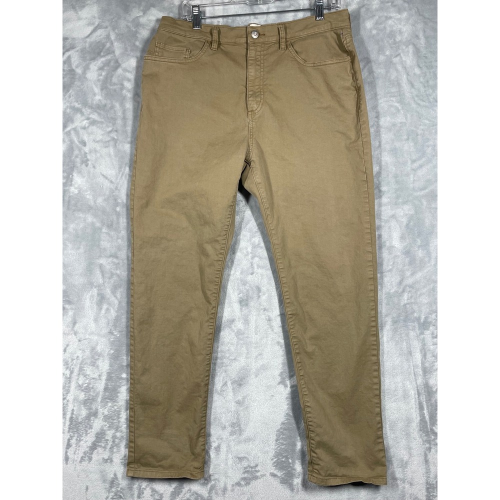 Flint and Tinder 365 Tapered Fit Pants Mens 34x30 Tan Khaki Chino 5-Pocket Twill